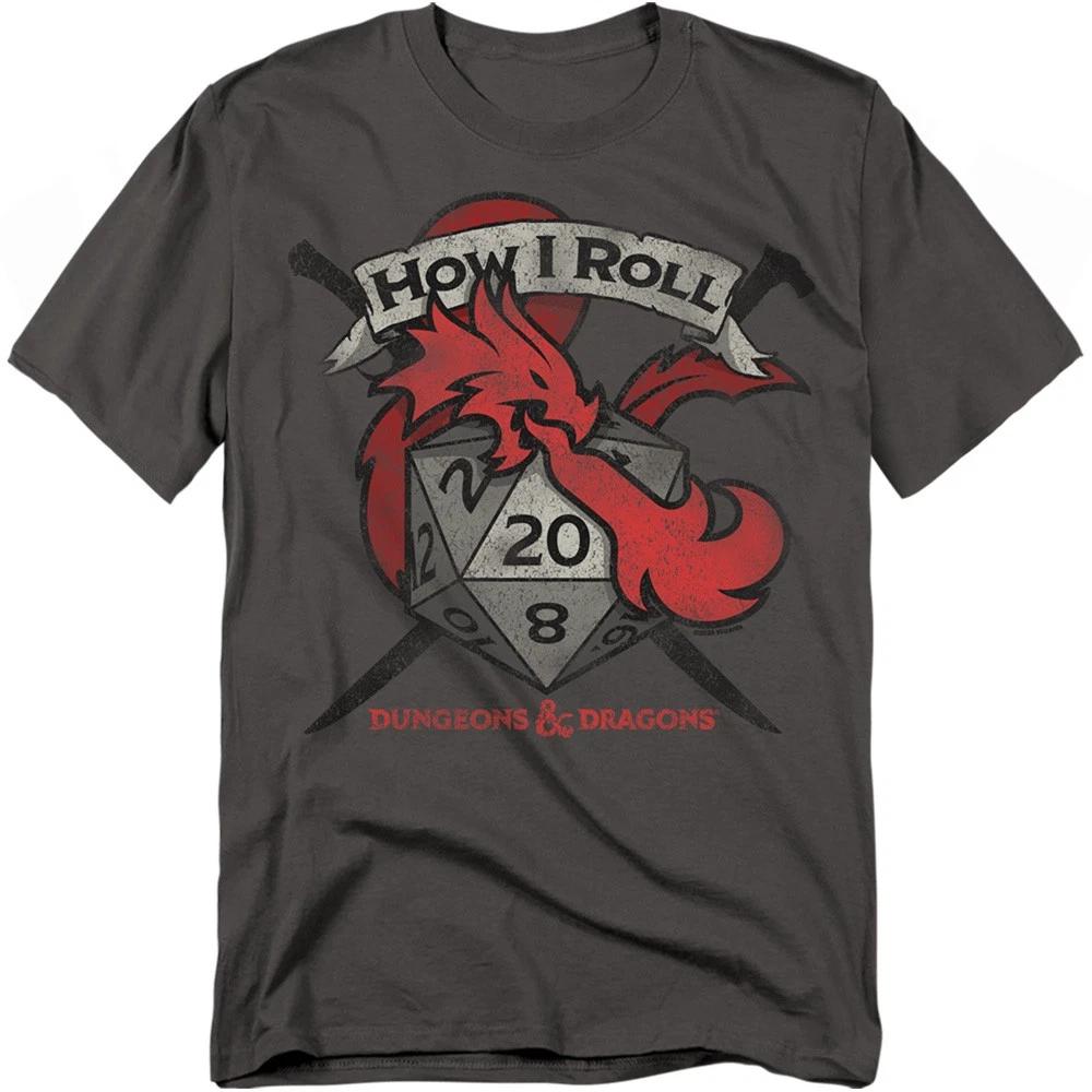 Hasbro - Dungeons And Dragons - How I Roll D And D - Unisex Children s T-shirt - Gray 150