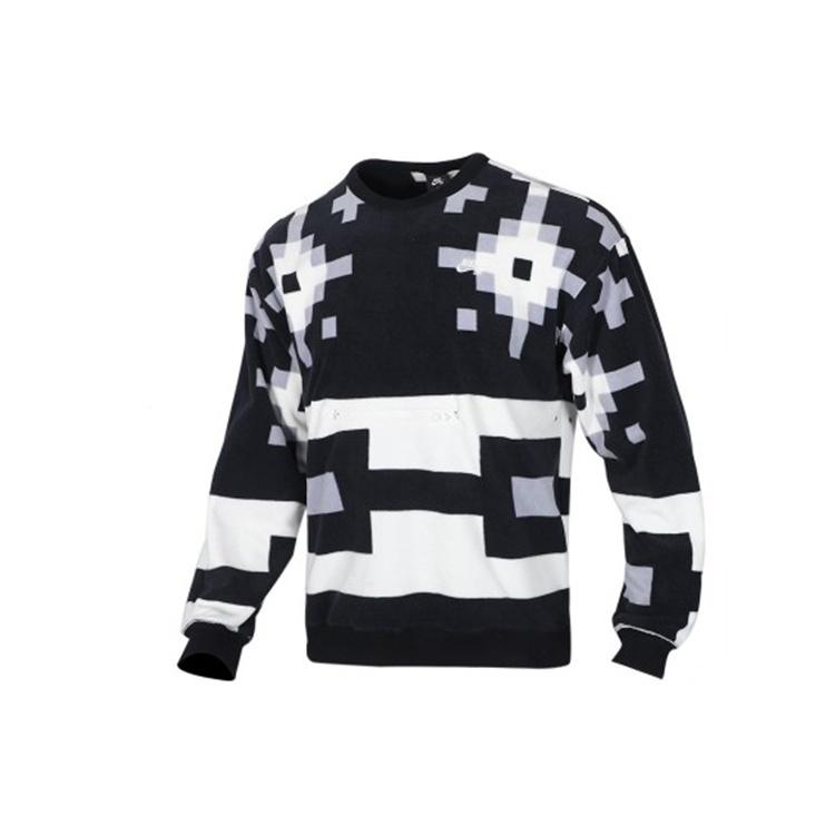 Nike SB Skateboard Icon Pattern Printed Sweater For Men Black/White Men s BV0878-060 M