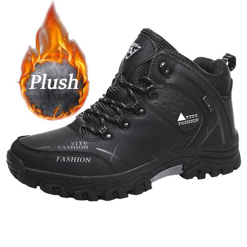 

Мужские зимние ботинки для снега, водонепроницаемые кроссовки, супер теплые мужские ботинки для походов, рабочие ботинки, размер 39-47 39