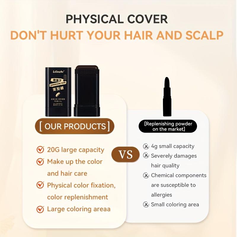 Hair Dye & Oxidizers: Magical Instant Hair Color Pen for Fast Gray Coverage, Natural Coloring with Long-lasting Hair Care Stick