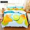 Summer Fruit Queen Bedding Set Duvet Cover Set Bedding Digital Printing King Size Duvet Cover Set Bedding Set