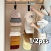 Wardrobe Hat Rack Hanging Rope Hat Storage Clips Hat Organizer Display for Baseball Caps Hat Hanger for Closet Door and Bedroom