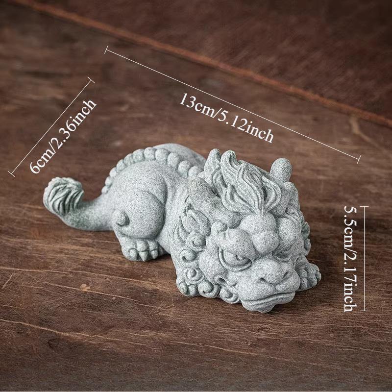 

Pixiu Tea Pet Chinese Style Fortune Tea Game Desktop Animal Friendly Small Ornaments Stone Decoration Handicraft Landscaping