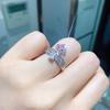 Zircon Women's Ring Pink Yellow Colored Square Jewelry High Carbon