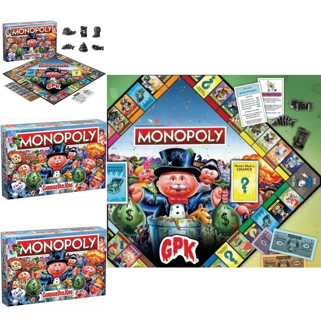 Garbage Pail Kids Monopoly Board Game With Card Decks For Teen Collectors