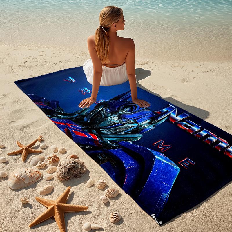 Custom Name Transform Prime Stylish printed beach towel,a quick-drying, absorbent mat suitable for the beach, pool, gym, and travel fans gift