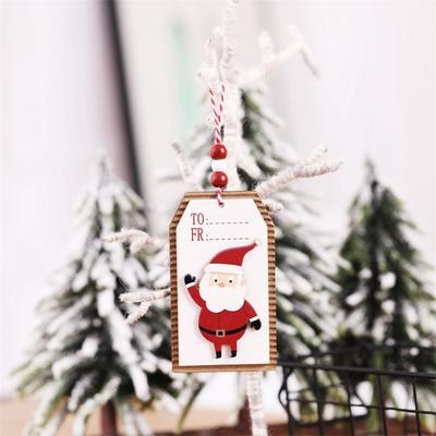 Elk Pendant Christmas Tree Christmas Ornaments Wooden Sign Pendant Snowman Holiday Decorations Holiday Party Supplies Charms