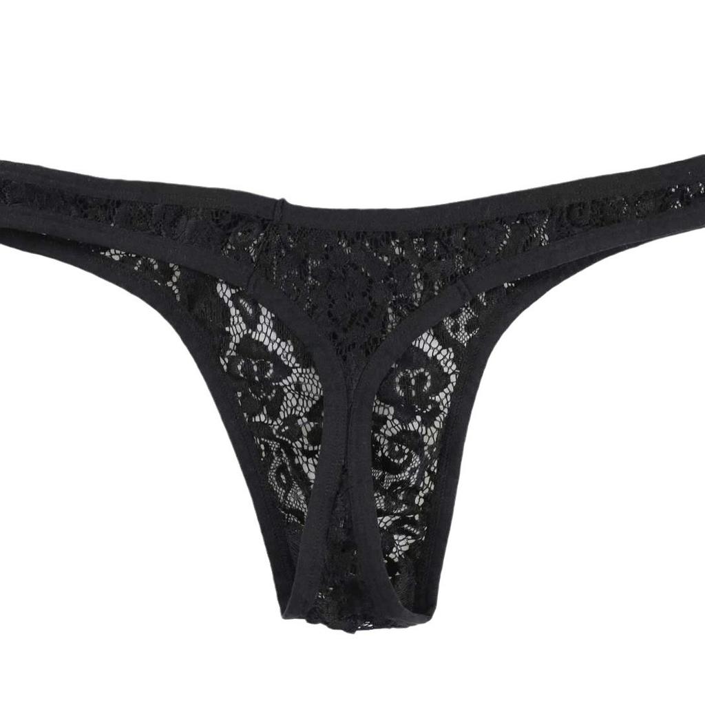 Clothes New Men's Sexy Panties Lace Transparent Thong Men's Sexy Panties T-Pants
