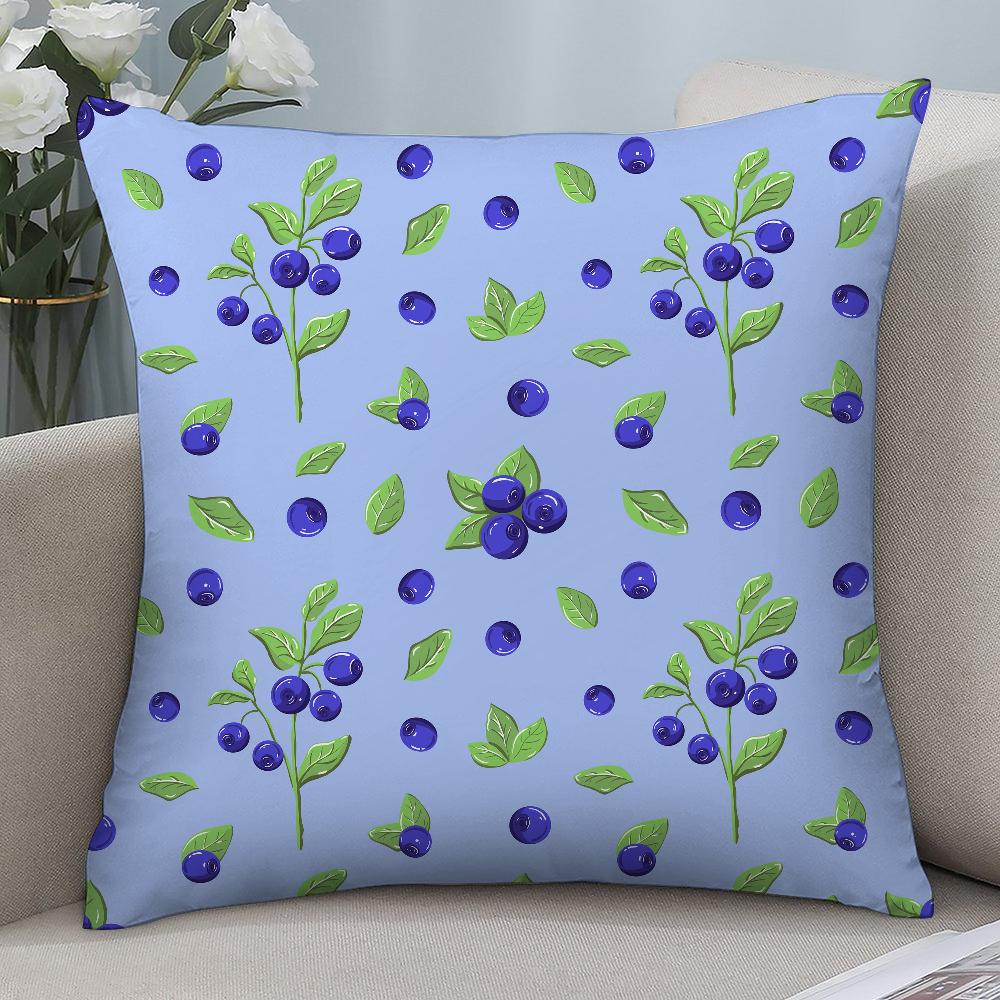 Colorful Cartoon Berries Pillow Case Short Plush Pillow Covers Sofa Decorative Gift Home Double-sided Printing Cushion Cover