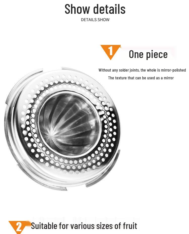 304 Stainless Steel Thickened Hand-Press Juicer for Lemons and Oranges with Customizable Logo