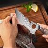 Stainless Steel Butcher Knife Meat Cleaver Forged Hammered Boning Knife Colored Wooden Handle Slicing Knife Ring Corkscrew