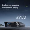 Dual Screen Car Speedometer Digital Hud Odb Driving Speedometer Windshield Projector Voltage Head Up Display For Truck Vehicles