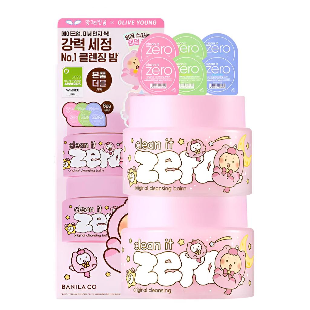 BANILA CO Clean It Zero Reinigungsbalsam Original 100ml Doppelset (+3ml x 6 Minis + Mangom Smart Tok)