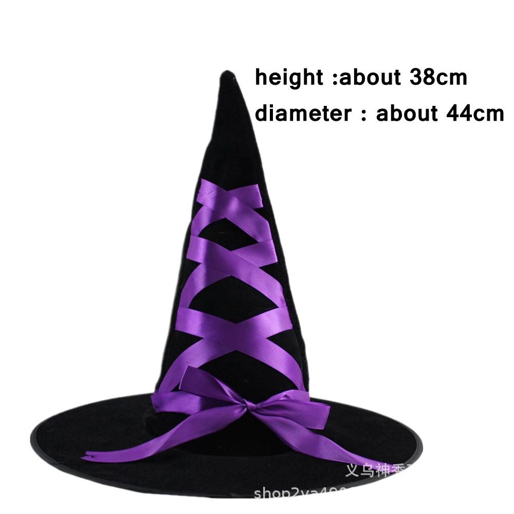 Witch Hat Adult Hats Halloween Witch Cosplay Wizard Hat Kids Halloween Black Witch Hat Girls Princess Party Supply