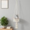 Yousheng Tiered Boho Hanging Fruit Basket Cotton Rope Woven Basket Fruit Hanger Braided Plant Pot Basket for Fruits Vegetables Home Balcony Garden