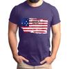Men's Father's Day Flag Printed T-Shirt Men's Loose Casual Short Sleeve Top