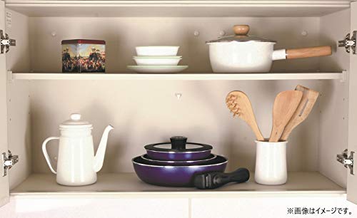 Pearl Metal Stack Plus Blue Diamond Coated IH-Compatible Cookware 3-Piece Set A, Red HB-5625