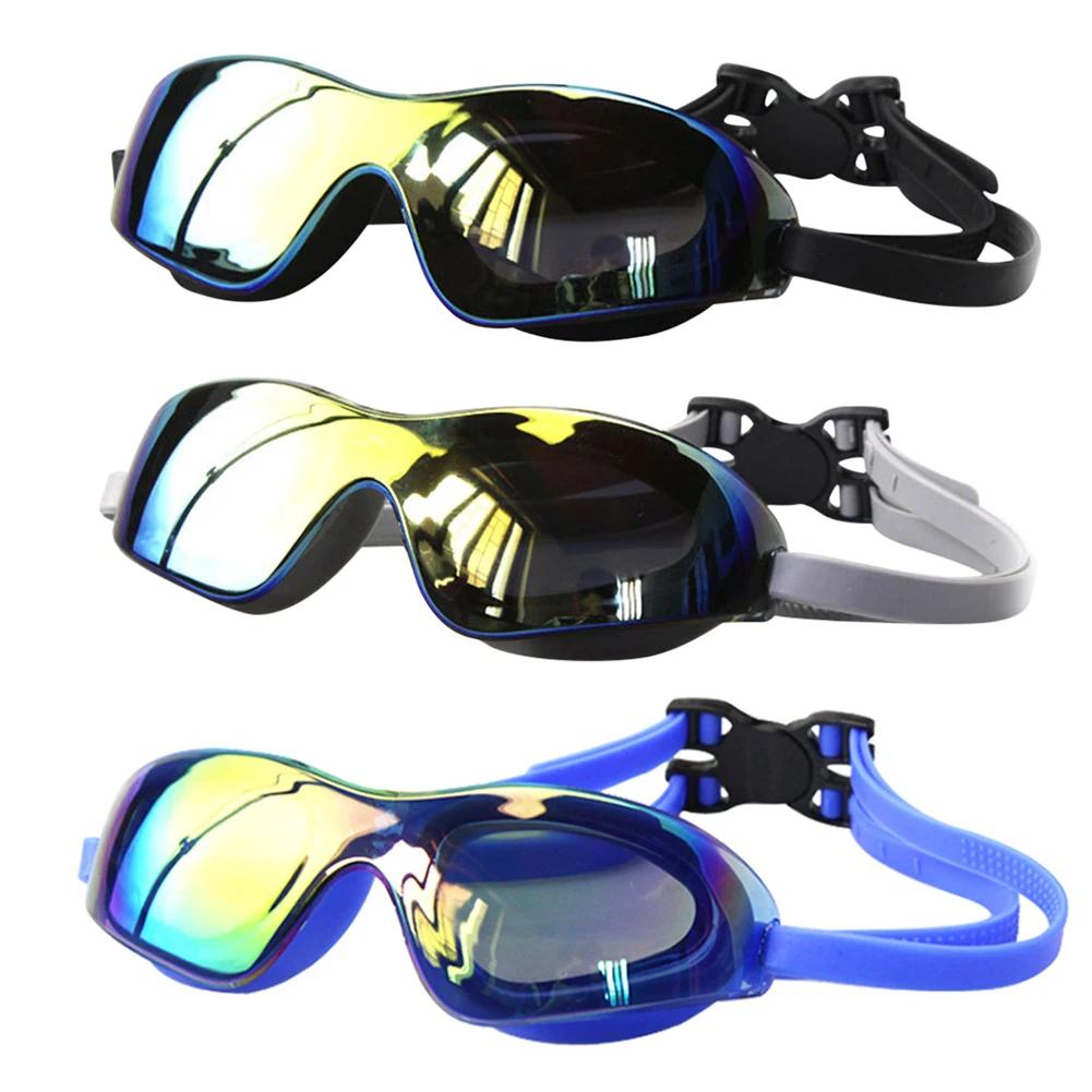 Galvanisierte Taucherbrille Verstellbare Schwimmbadbrille Dicht Schwimm-Sportbrille für Damen Herren Jugendliche Kinder
