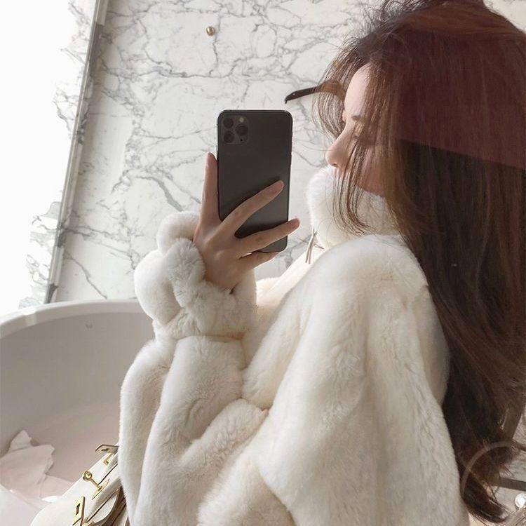 Imitation Rex Rabbit Fur Plush Fur Jacket Women's New Style Small Fragrance Style Furry Top