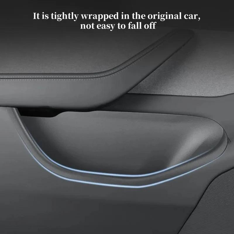 Für Tesla Model Y Juniper 2025 Launch 2026 Türseiten-Aufbewahrungsbox TPE Vorne Hinten All-Inclusive Organizer Modifikationszubehör