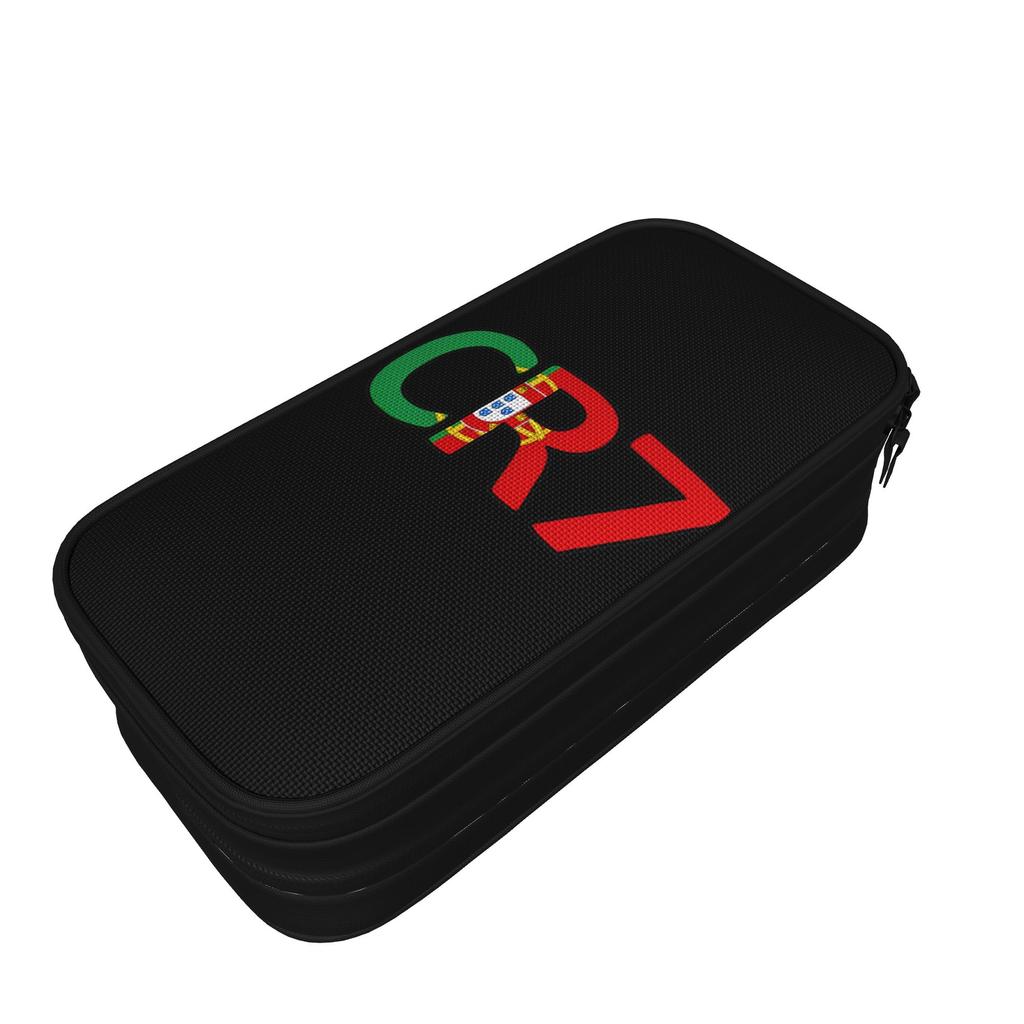 CR7 Football Pencil Cases Ronaldos Pencilcases Pen for Student Big Capacity Bag School Supplies Gift Stationery