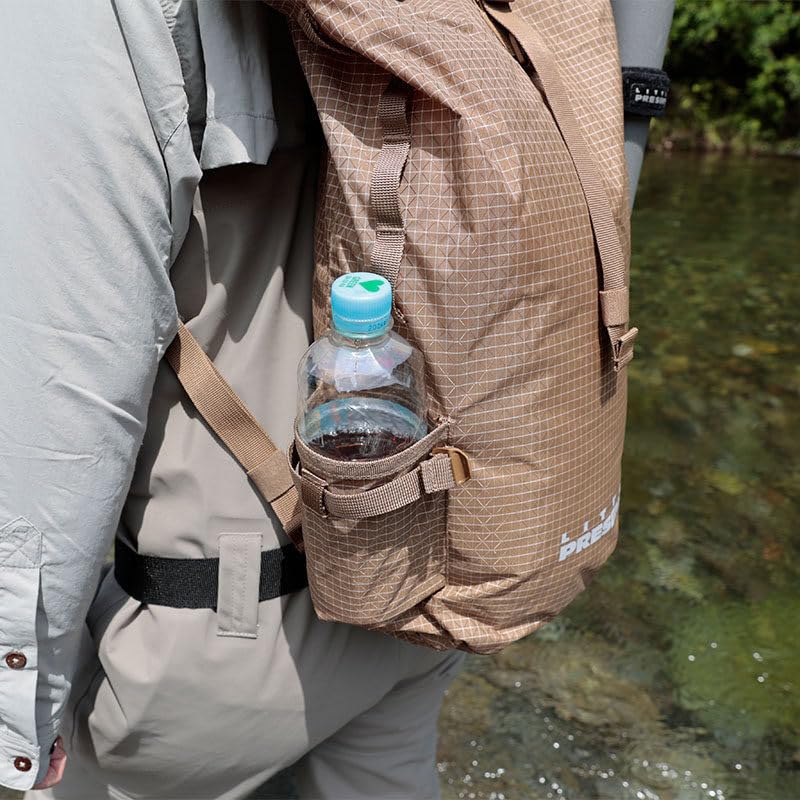LITTLE PRESENTS Waterproof Backpack Light S20 Cross Brown B-35