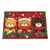 Flannel Anti-Slip Floor Mat Non-Slip Backing Festive Entrance Rug  For Corridors