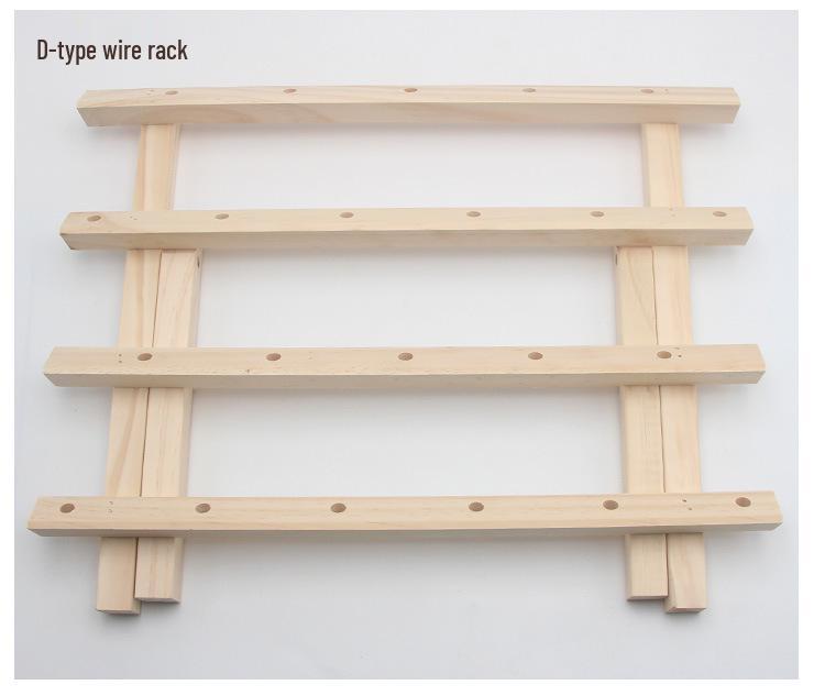 Solid Wood Folding Sewing Thread Rack - Large Spool Holder, Wall-Mounted or Desktop, Available in 4 Styles