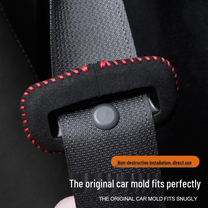 Suede Car Seat Belt Buckle Anti-Collision & Anti-Scratch Protector