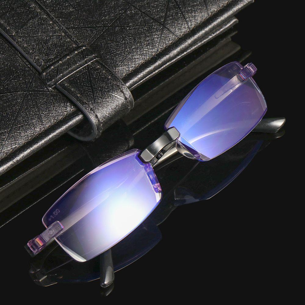 Ultra Light Resin Antifatigue Vision Care +100~+400 Diopter Present Glasses Box Foldable Reading Glasses Anti-Blue Light