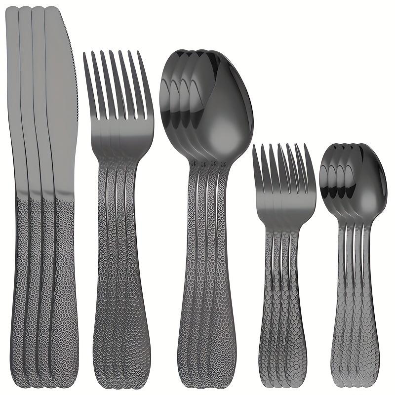 20pcs/set Stainless Steel Western Cutlery Set, With Snakeskin Handle, For Home Restaurant Hotel Party Wedding, Flatware Set