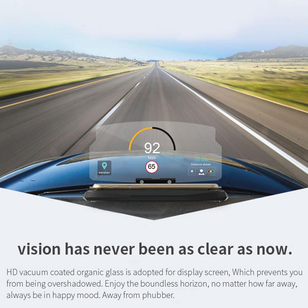 HUD Head Up Display Navegación GPS para Coche Reflector de Imagen Soporte para Teléfono Inteligente