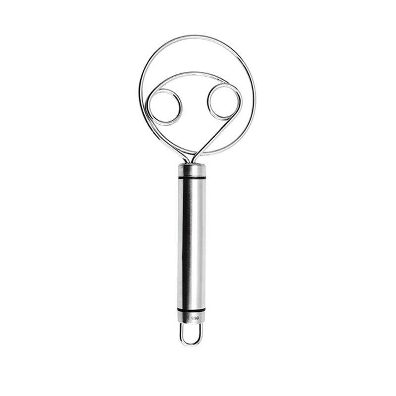 Stainless Steel & Wood Dough Whisk Mixer for Kneading
