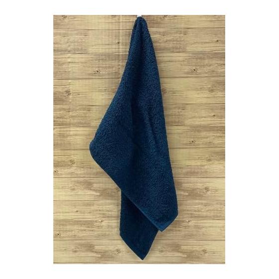 Senshu Face Towel, Set of 2, Navy, Trial Approx. 34x85cm, Colored Towel, Made In Japan, 100% Cotton, Water Absorbent, Thin, 200 Momme, Hot Spring