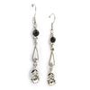 Les Trésors De Lily [M0667] - Designer Earrings 'Sissi' Black White