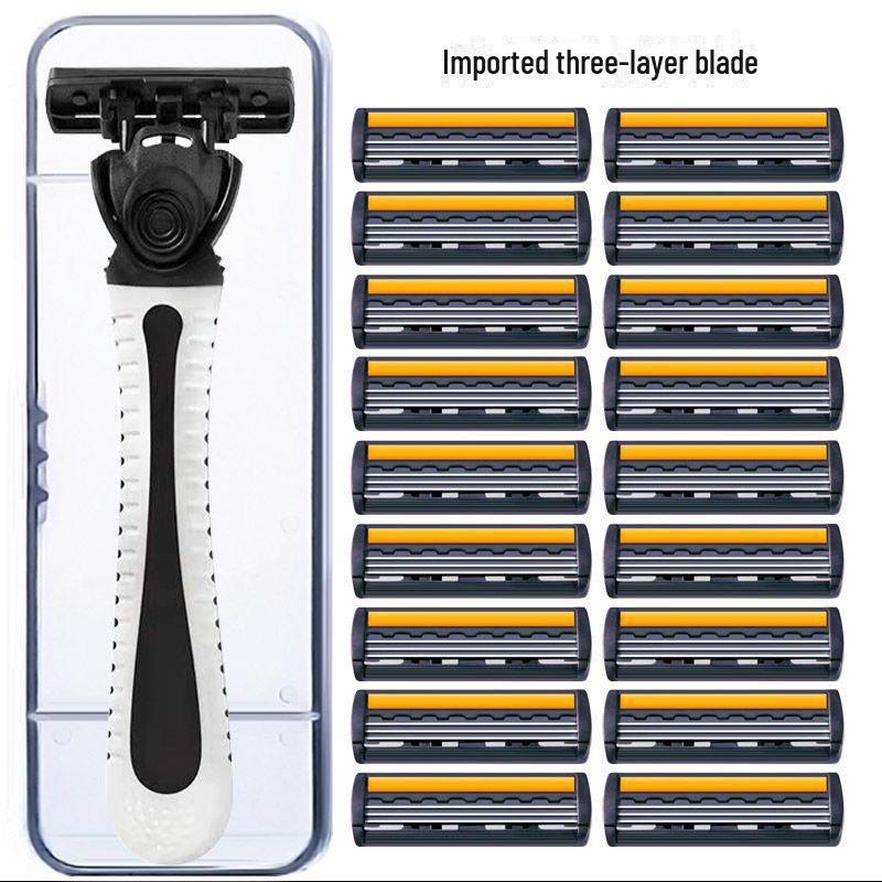 Men's Three-Layer Stainless Steel Manual Razor Blade