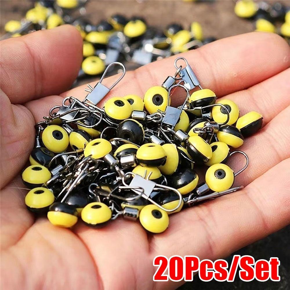 20Pcs/Set 32mm Fishing Float Bobber Stop Swivel Space Beads Stopper Fishing Accessories