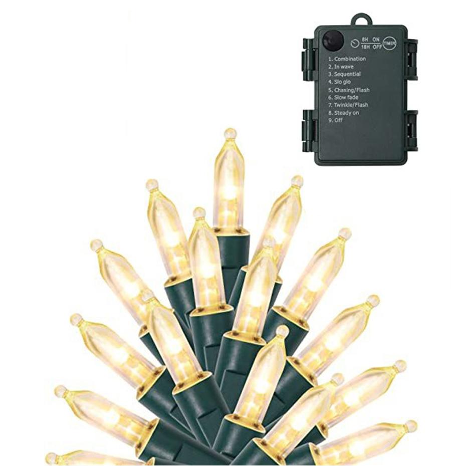 

Гирлянда на батарейках для рождественской елки 10 м 100 светодиодов мини-светильник для украшения праздничной вечеринки на открытом воздухе 5M 50LEDS