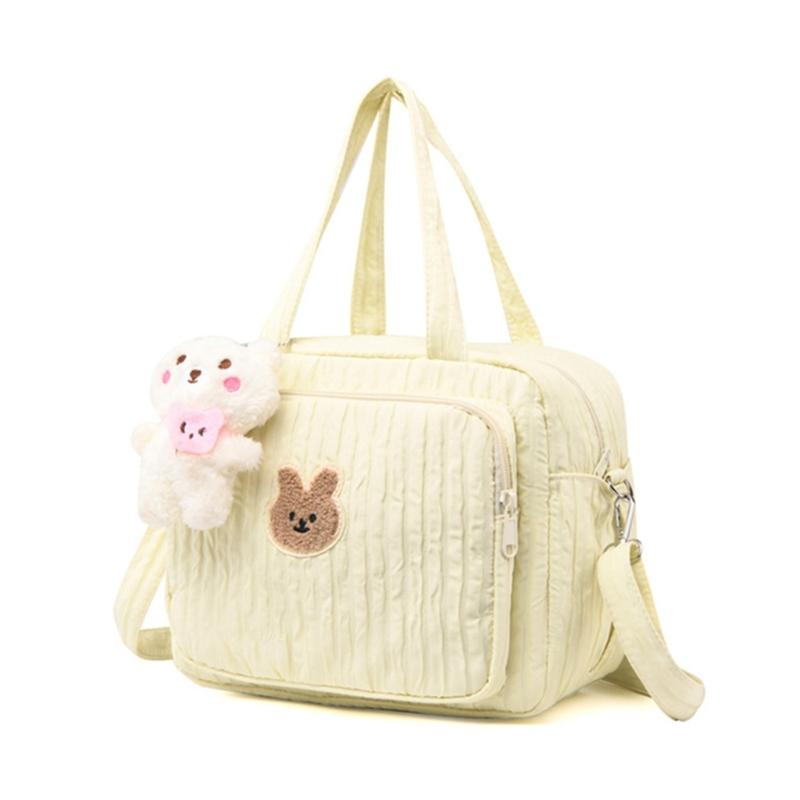 Diaper Bag Handbag Fashionable Mother and Baby Nappy Pouch One Shoulder Crossbody Bag for Bottle, Diaper Storage