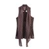 Women's INS Internet Celebrity Popular Fashion Temperament Polka Dot with Material Neck Collar Top