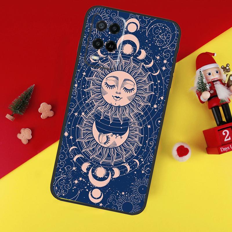 Sun Moon Face Case For Oppo A5 A6 Pro A15 A57 A17 A54 A74 A94 A76 A16 A96 A40 A60 A80 A18 A38 A58 A78 A98