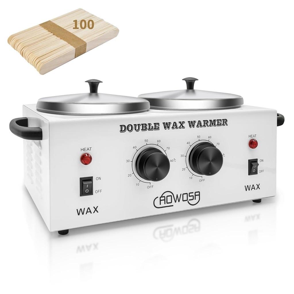 Электрический воскоплав Машина для удаления волос Уход за кожей лица Двойной восковой горшок SPA-салон для тела Нагреватель парафина