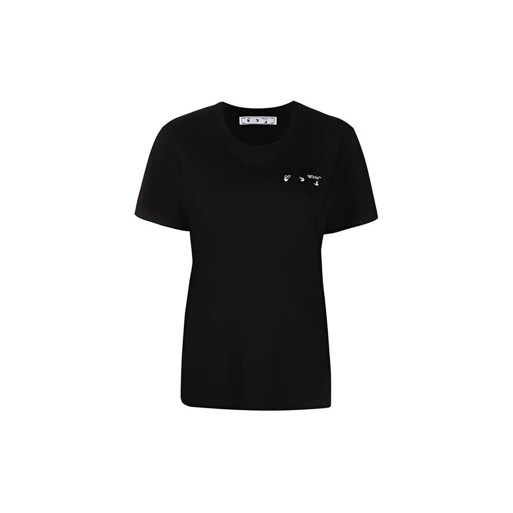 OFF WHITE Koszulka Damska SS21 Czarna OWAA049R21JER0011009
