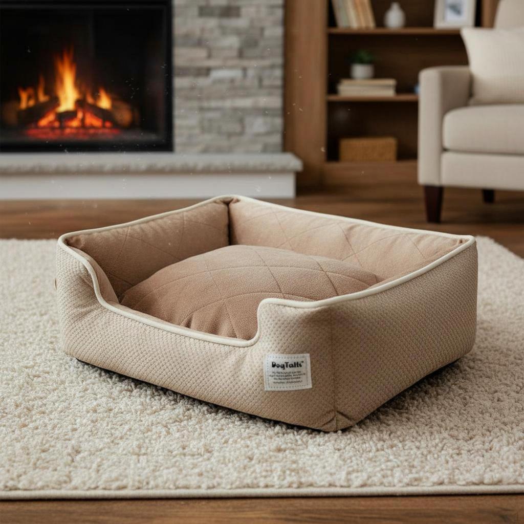 Washable Dog Sofa Multi-Season Use Soft Cat Bed Bite Resistant Bolster