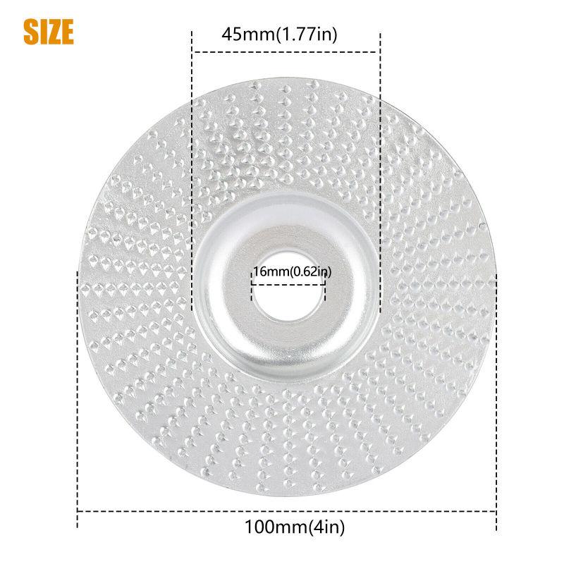 100mm Hard Alloy Wood For Grinding Carving Shaping Disc For Angle Grinder  Wheels