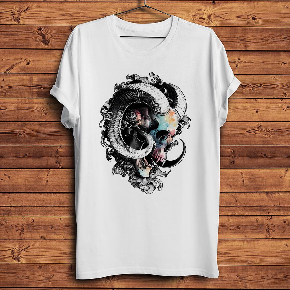 Gothic Skeleton Blooming Floral Death Skull Funny TshirtWhite Casual Short Sleeve TShirts Unisex TeeNocrack Breathable Print