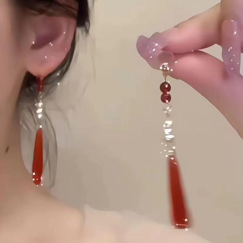 Pendientes de Borlas de Estilo Chino Vintage: Accesorios Hanfu Versátiles y Retro para Mujer"