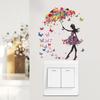 Loveliness Butterfly Girl Children's Room Living Room Porch Wall Stickers Self-adhesive Switch Sticker