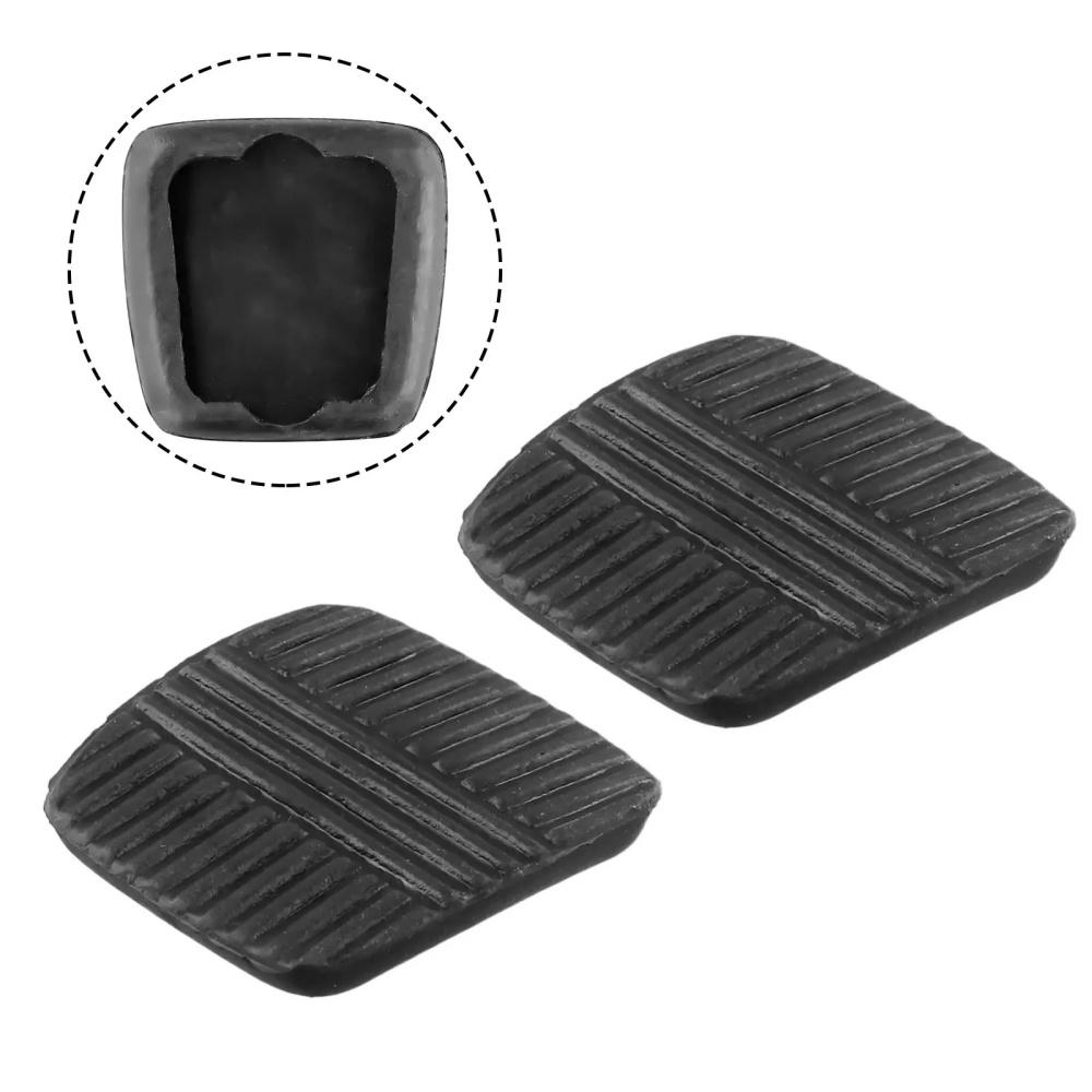 2Pcs Car Brake Clutch Pedal Pads Cover Black 49751-NI010 For Nissan MQ GQ