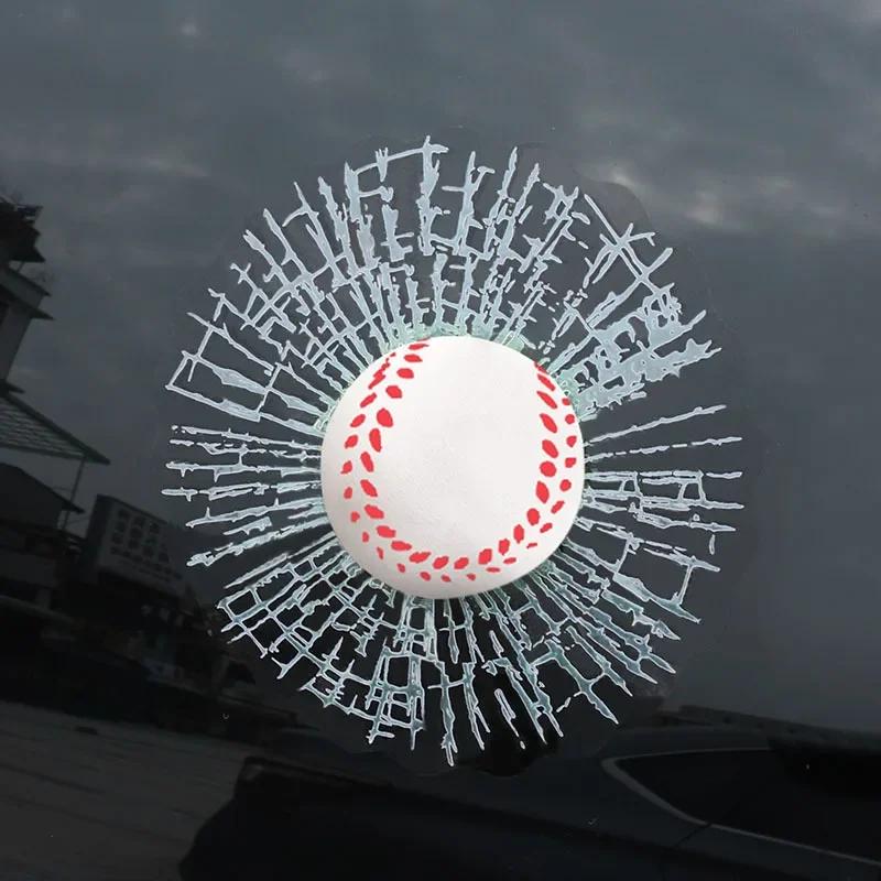 1pcs 3D Car Glass Stickers Basketball Football Tennis Baseball Balls 3D Sticker Waterproof Strong Adhesion Decoration Stickers